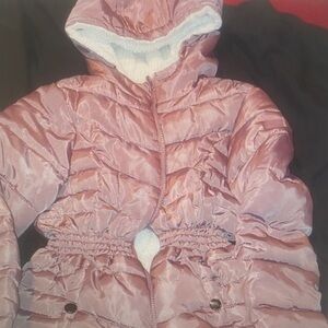 Pink Hooded Puffer Jacket